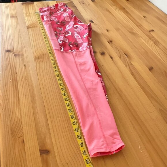 Iron Yokai Leggings Women XL Pink Soft Girl Kawaii Strawberry Cake Activewear‎ - Picture 10 of 11